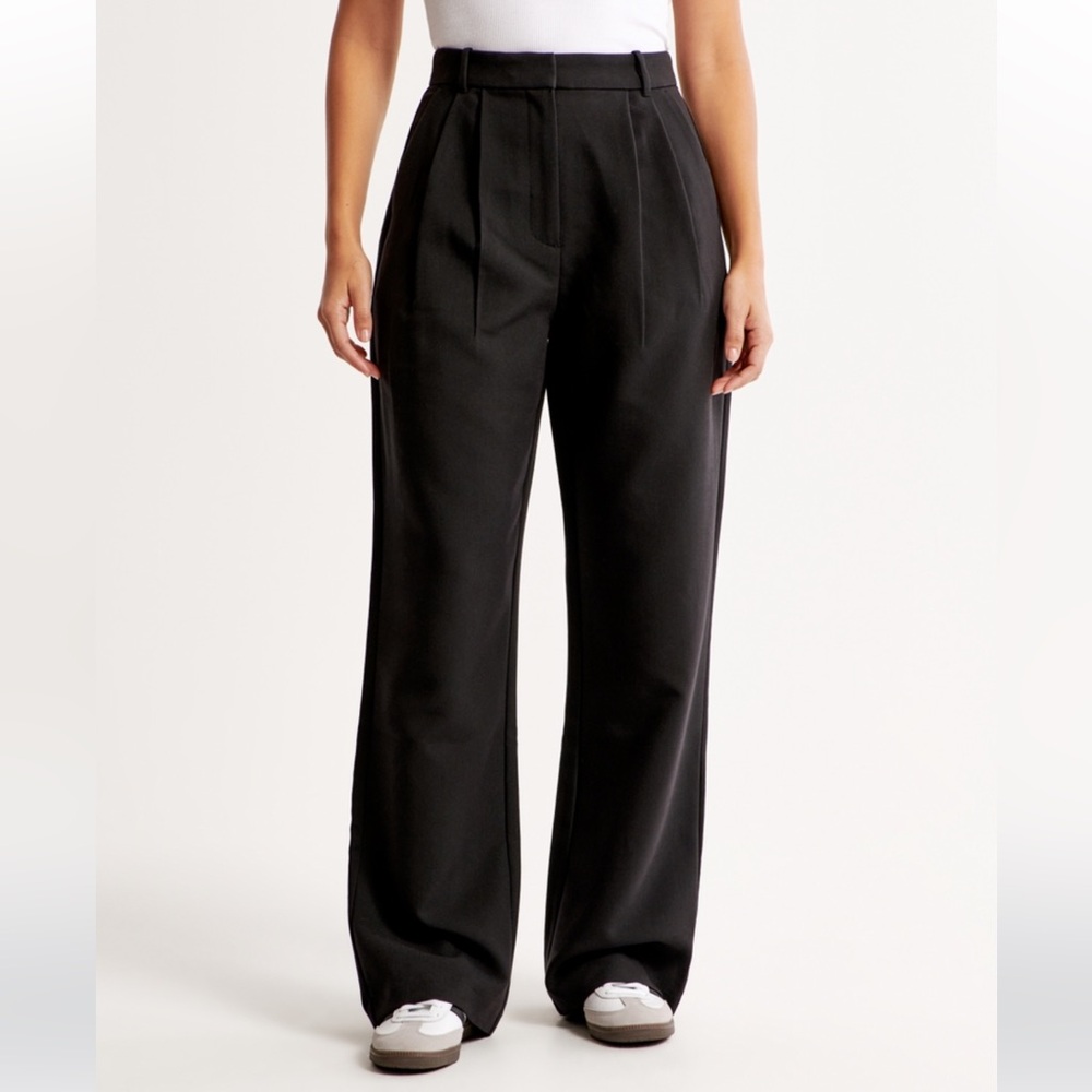 A&F Curve Love Sloane Tailored Wide Leg Pant